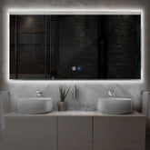 LED Spiegel Rechteckig | Touch-Schalter | Anti-Beschlag-Funktion | Neutralweißes Licht - Reyze Seria Edge Model 5